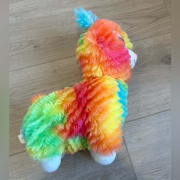 Spark Create Imagine Rainbow Llama Stuffed Cute Animal Plush Sparkle Eyes 10” - Picture 4 of 9
